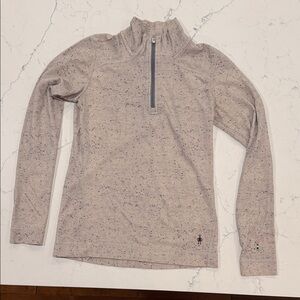 Smartwool Speckled Zip-Up with Colorful Trim